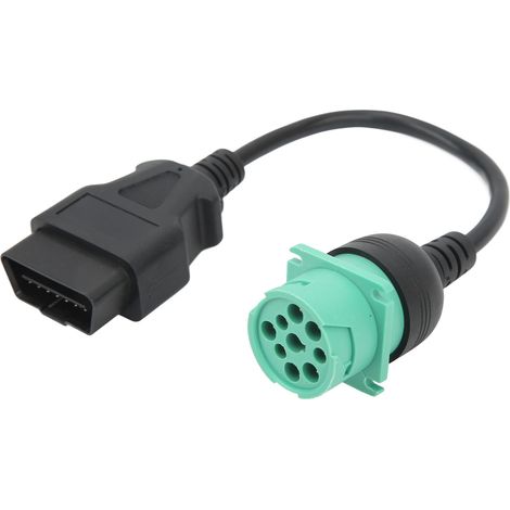 Adattatore per cavo diagnostico OBD2 per camion, connettore di ricambio da 9 pin maschio a 16 pin femmina per motore diesel Cummins.