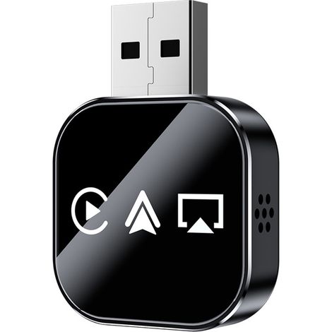 Adattatore CarPlay wireless 3 in 1 - Adattatore - Adattatore per auto - Compatibile con iOS e Android - Plug and Play - Nero (1/5)