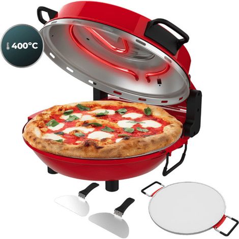 Cecotec – Four à pizza électrique 1200 W – Minuterie 15 min – Température réglable jusqu'à 400 ºC – Pierre à pizza pour cuisson croustillante (1/3)