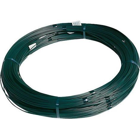 Fils d'attache acier Habillage plastique vert 3,1 mm de 110 metre linéraire