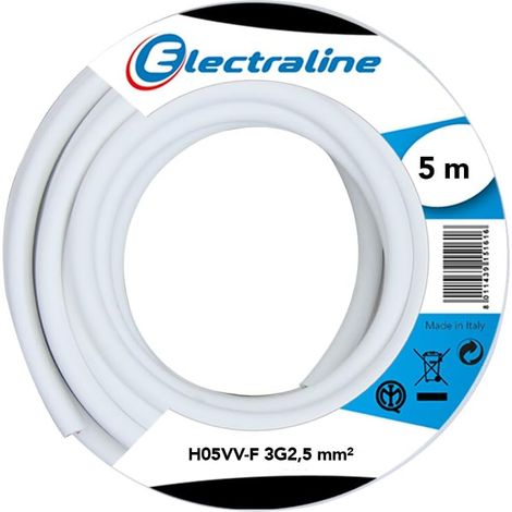 Couronne de câble H05VV-F pour rallonge 5 m section 3G2,5 mm² (1/5)