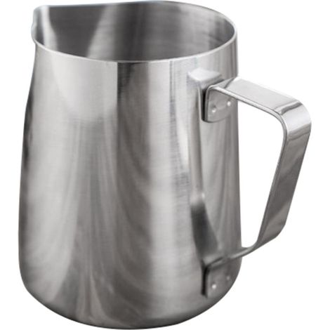 Pitcher À Lait - Acier Inoxydable 304 - Pour Création D'Art Latte Et Mousse De Lait - Capacité 350 Ml - Argent (1/4)