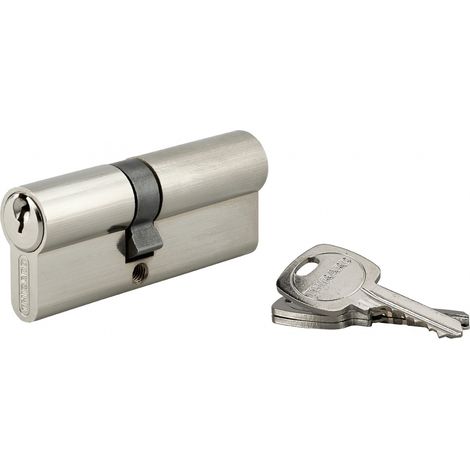 Cylindre de serrure double entrée STD UNIKEY (achetez-en plusieurs, ouvrez avec la même clé), 35x45mm, 3 clés, nickelé - THIRARD (1/5)