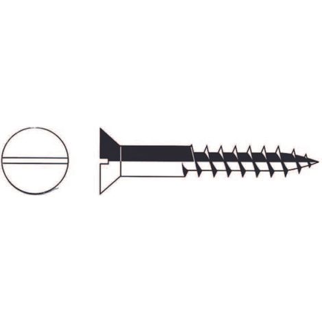 Viti per legno testa svasata piana - ø mm.6x60 ferro ottonato
