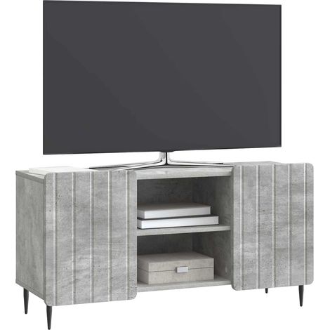Maison Exclusive - Meuble TV Gris béton 102 x 34,5 x 52 cm Bois d'ingénierie