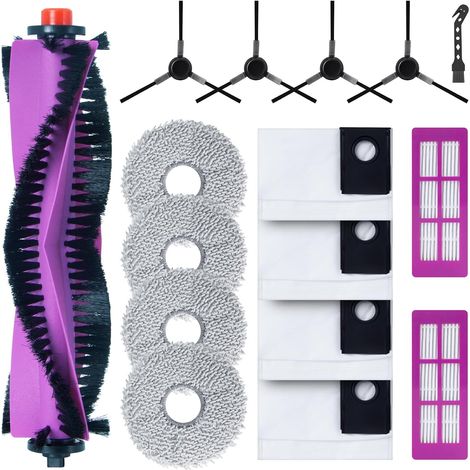 Juego de accesorios de repuesto para la aspiradora robot Eureka J15 PRO Ultra, juego de 16 piezas (1 cepillo principal + 4 cepillos laterales + 2 filtros + 4 bolsas para el polvo + 4 mopas). (1/5)