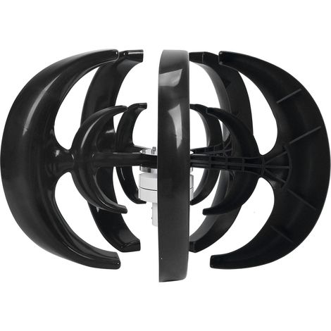 Éolienne 800W 5 pales, générateur AC 12V, éclairage solaire double couche, noir, kit pour système hybride, sans pôle, double rotor (1/5)