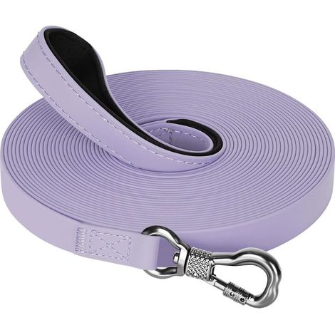Hundeleine, 5 m wasserdichte Trainingsleine für Hunde, Hundeleine mit Karabinerhaken, robuste Leine für kleine, mittlere und große Hunde, Lila (1/5)