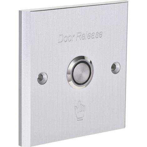 Porte Libération Pousser Bouton Poussoir Interrupteur Accès Contrôle DC 12V 3A LED Indicateur Inoxydable Acier 86mmx86mm Panneau (1/5)