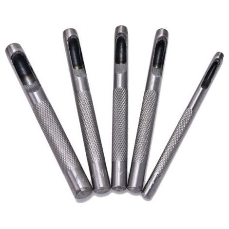 Ensemble de poinçons creux en acier de 5 tailles/ensemble, outil de bricolage, joint, trou de ceinture, outils de poinçonnage du cuir 2 mm/3 mm/4 mm/6 mm/8 mm-Muntra