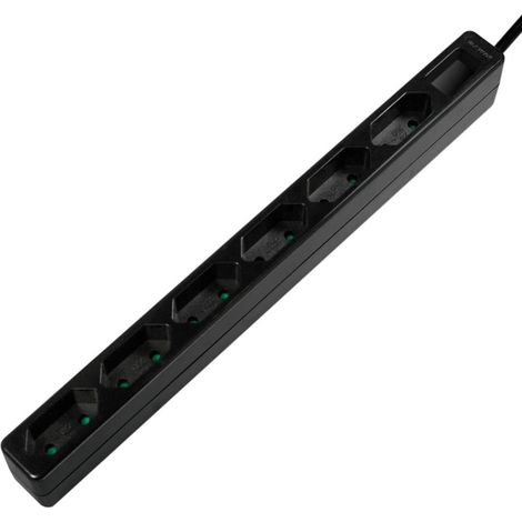 LOGILINK Euro-Steckdosenleiste 6-fach, schwarz (1/3)