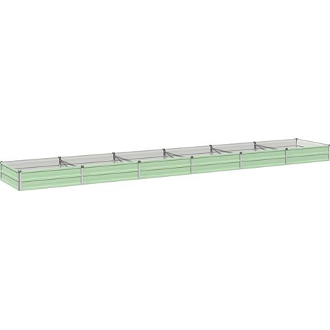 Letto rialzato da giardino Verde Pastello 480 x 80 x 24 cm vidaXL