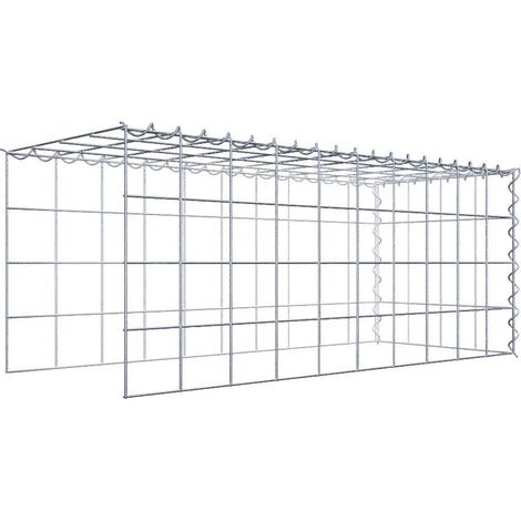 Gabiondeco - Gabion - Element de prolongation en hauteur et en longueur 100 cm x 40 cm x 40 cm (L x H x P). maille 10 x 10 cm. Spirale. Attention  il manque deux gri... (1/5)