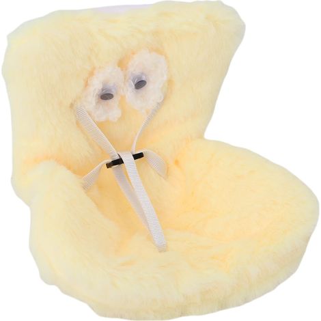 Siège de sécurité de Poupée de Voiture Mignon, Coussin en Fourrure Douce, Ornement Confortable, Décoration pour Grille D'aération de Voiture, Taille: 5,71x4,33 Pouces (Yellow) (1/5)
