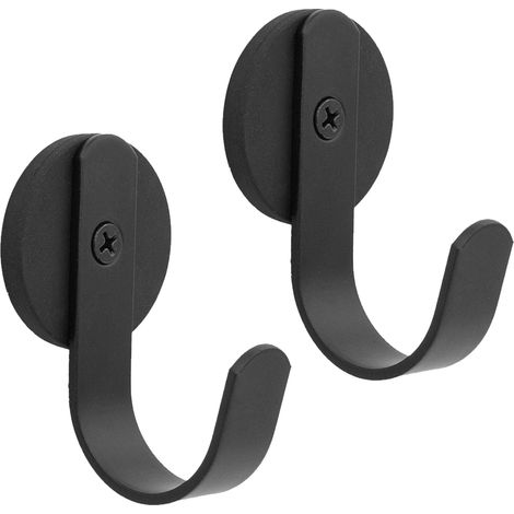 Support Magnetique Pour Couronne De Noël - Fixation Sans Perçage Sur Surface Métallique - Charge Maximale 5 À 10 Livres - Noir Mat - Lot De 2