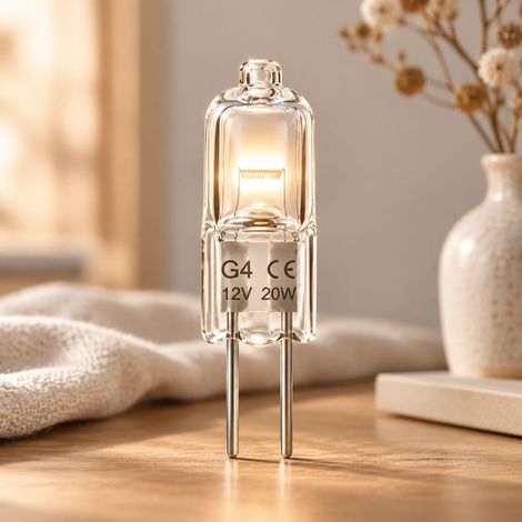 FLITI Ampoule Halogène G4 20W 12V Blanc Chaud 2700K 300LM IRC 99+ Lot de 10 (1/5)