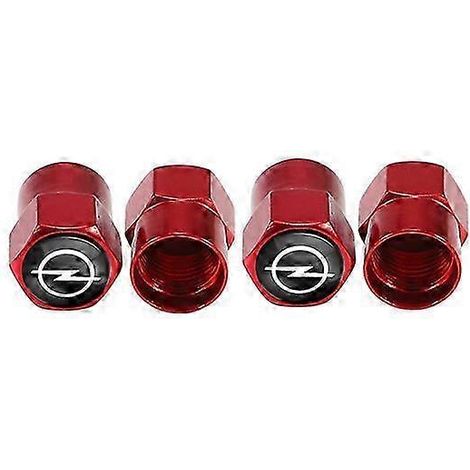 Lot de 4 bouchons de valve de pneu en alliage d'aluminium, accessoires anti-poussière pour Opel OPC Corsa Astra Insignia Mokka Grandland Vectra Zafira Shry (1/4)