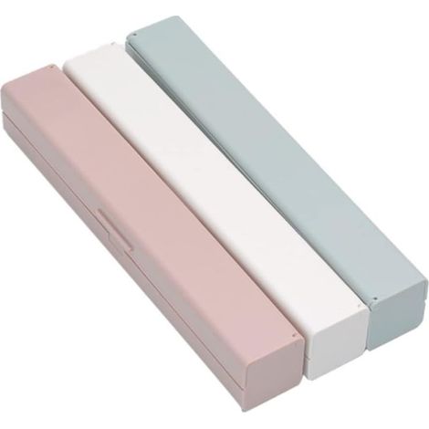 Distributeur et découpeur d'emballage pour Film étirable et Papier d'aluminium, Coupe Lisse, HWD : 31,5 cm x 4,5 cm x 4,5 cm, PP + Lame en Acier Inoxydable (1/5)