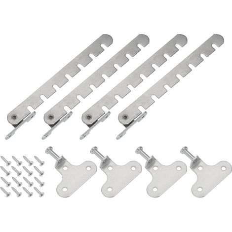 Lot de 4 Serrure de sûreté Fenêtre Limiteur Argenté 35mm (1/5)