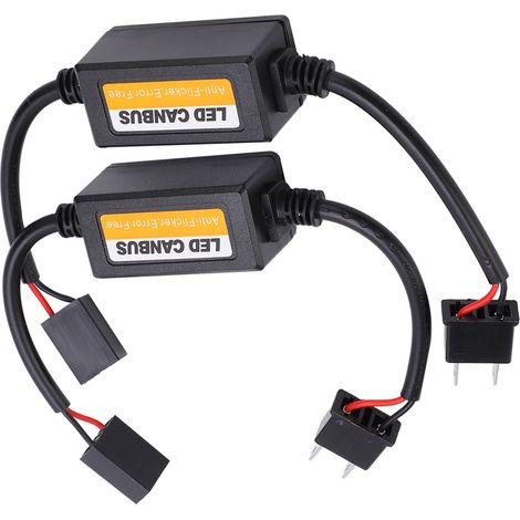 2 décodeurs LED anti-scintillement pour tableau de bord de voiture, annulant les codes d'erreur et les défauts, pour ampoules H7 DC 9V/16V. (1/5)