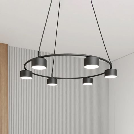 [NEUWERTIG] Emibig Lighting Hängeleuchte Starlit Lampe 6 Flg. ø64cm Schwarz Metall Gx53 B-Ware