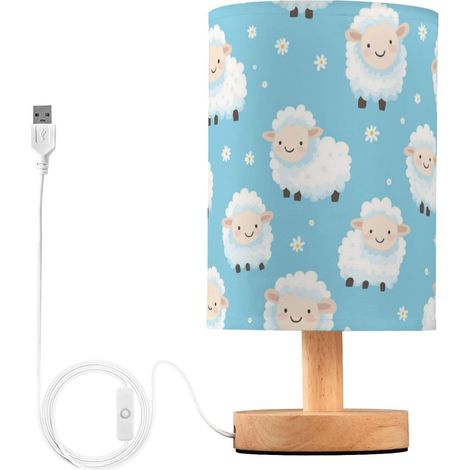 Kcldeci Lampe de chevet motif mouton pour chambre à coucher (1/5)