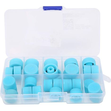 AC Valve Cap, 30Pcs A/C Refrigerant Port Cap Car Air Conditioning Service Caps High and Low Pressure AC A/C System Valve Caps Dust Cover Other Accessories (1/5)