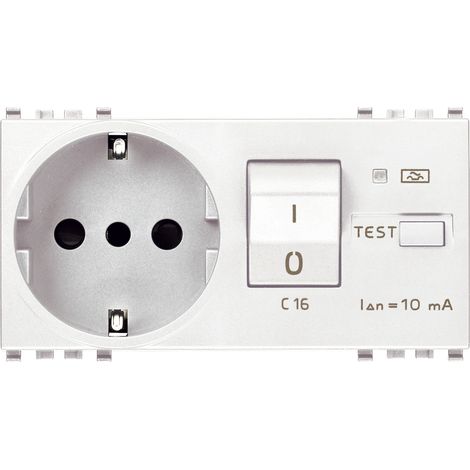 VIMAR - 20286.B Presa 2P+T 16A P30 intb+MTDif C16 bianco