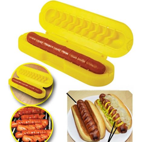 Trade Shop - Wrustel Slicer Spiral Curl Hot Dog Sausage Slicer Grande Y Pequeña -