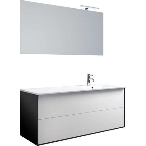 Ensemble de salle de bain vasque DX 4 pièces IGEA blanc mat (1/5)