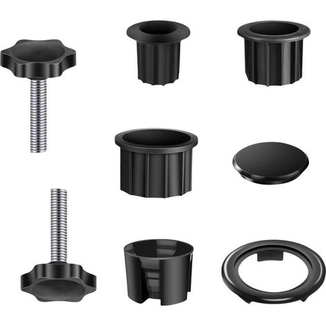 Lot de 8 anneaux de réduction pour pied de parasol, douille de sol, adaptateur de parasol avec vis, support de parasol de rechange, douilles de réduction pour parasols de jardin, parasols de terrasse (1/5)