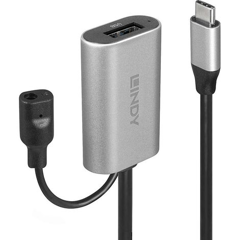 Lindy 43270 cable USB C a USB A plata 5 metros (1/3)
