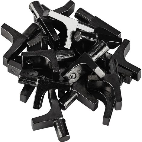 20 Stück Regalbodenträger K-Line für Ø 5 mm Bohrloch schwarz Fachbodenträger Steckbodenträger für Holzböden Regalhalter Steckmontage Fachträger Holzplattenträger von SOTECH (1/4)