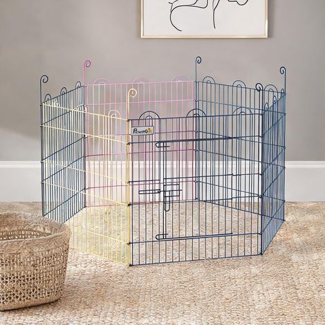 Enclos de jeu modulable pour chiots et petits animaux métal 120 (1/5)
