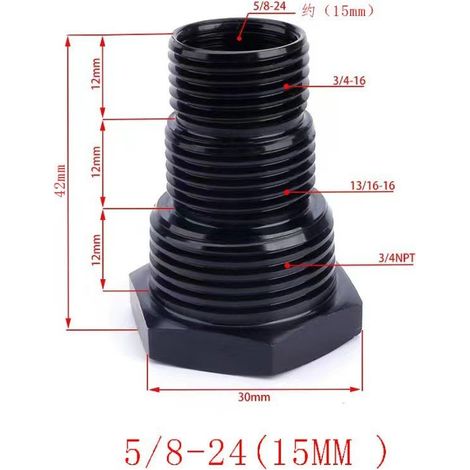 Adaptateur de filtre à huile automobile, connecteur fileté 5/8-24 (1/2)