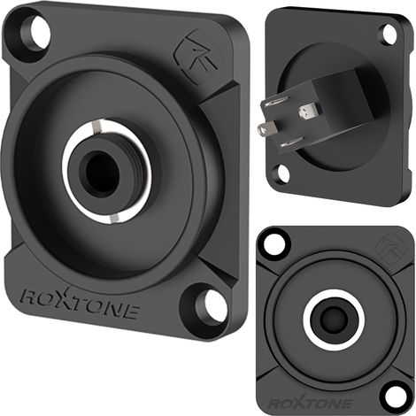 Presa mini jack stereo da 3,5 mm Roxtone RMJ3FD-B (1/5)