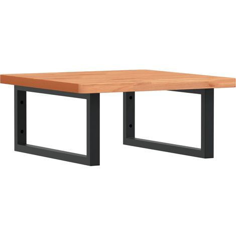 Maison Exclusive - Waschbeckenregal Wandmontage Stahl und Massivh
