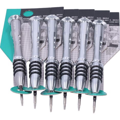 Ensemble de 6 tournevis en étoile en acier chrome vanadium pour la réparation et le démontage de produits électroniques (T5) (1/5)