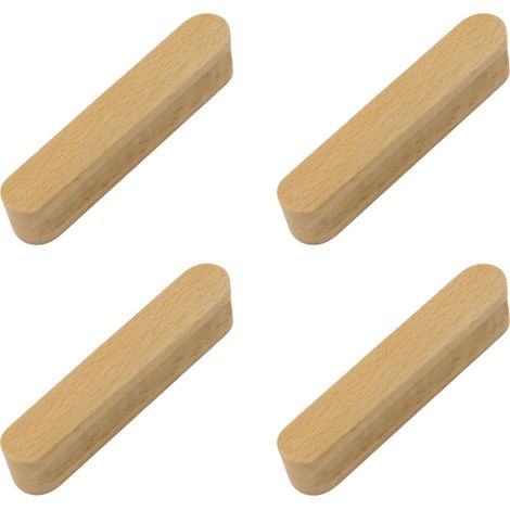 Poignées auto-adhésives pour meubles, 4 pièces Boutons en bois sans perçage Poignées adhésives à montage instantané Poignées de porte coulissante avec vis pour armoire, tiroir, fenêtre, porte (1/5)