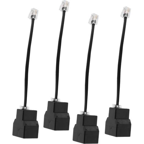 Adaptateur Répartiteur Téléphonique Rj11 4 Pièces, 6p4c à 4 Conducteurs, Abs et Cuivre, Connexion Stable pour Téléphone Fixe (1/5)
