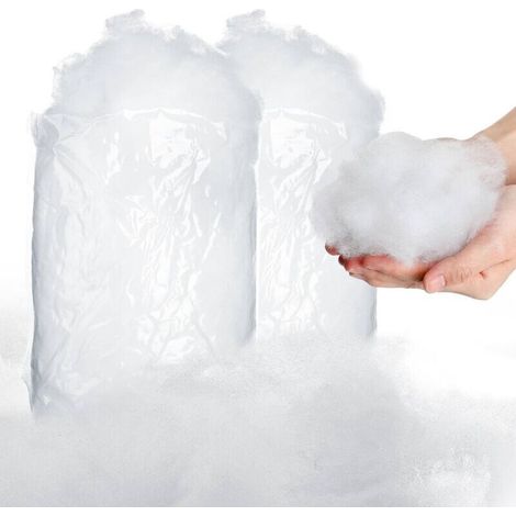 Décoration de Noël en neige artificielle - Fibre moelleuse - Neige artificielle - Fibre intérieure pour sapin de Noël - Manteau d'hiver - Décoration de village - 140 g (2 sacs) (1/5)