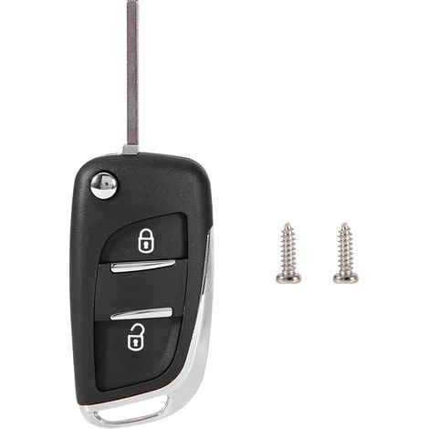 Boîtier de clé télécommande 2 boutons CE0536 Coque de remplacement pour Citroën C2 C3 C4 C5 C6 C8 (Type B) (1/5)
