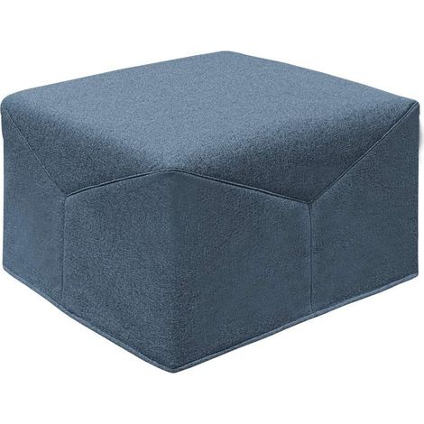 EVERGREENWEB - Pouf Letto Singolo con Materasso Waterfoam Alto 10 cm, Salvaspazio Pieghevole, Puff poggiapiedi, Ottomano, Tessuto Sfoderabile e Lavabile, per Camera Cameretta Soggiorno - Iris (1/4)