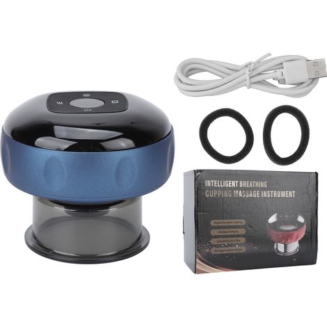 Chargeur sans fil, compresse chauffante à forte aspiration, appareil de grattage des points d'acupuncture, appareil de ventouses électriques, machine d'aspiration sous vide à bouton-poussoir (1/5)