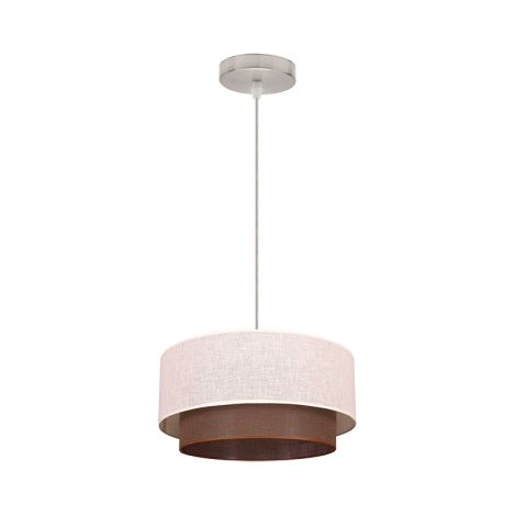 My Lamp - Lampada da tavolo 1l. Marrone/Beige cilindrica (30x15)