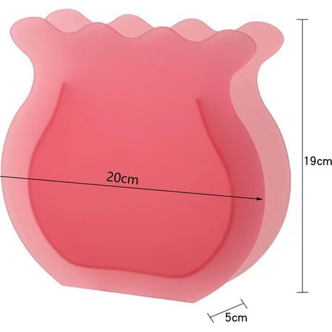 Vase aquarium minimaliste en acrylique transparent de style Instagram, un objet de décoration aquatique créatif inspiré de Xiaohongshu (Petit Livre Rouge) – nouveauté, rose translucide. (1/5)
