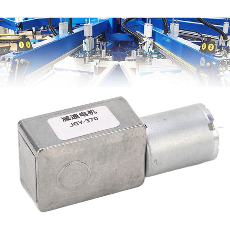 Moteur à engrenages CC à vis sans fin réversible autobloquant JGY-370 12 V, arbre unique de 12 mm, basse vitesse, avec support de montage, 8 tr/min (1/5)