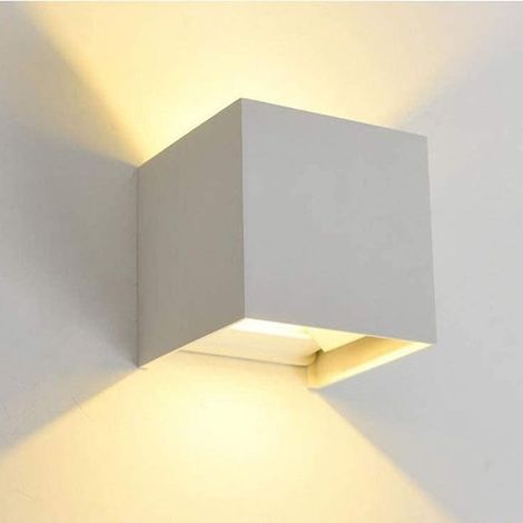6W Modern LED Wall Light, Indoor Square Lamp, Warm White, Bedroom & Living Room (1/4)