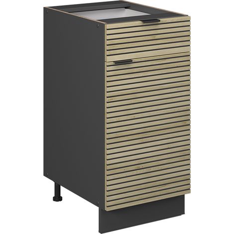 Mobiletto base per cucina Fame-Line, Pannello in quercia, 40 cm senza piano di lavoro, Vicco