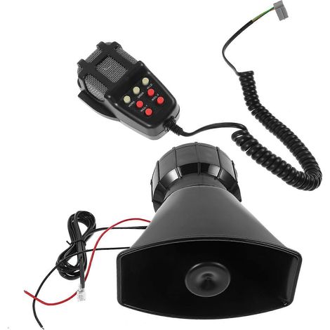 Sistema de alarma para coche Black Pa con bocina y función de 7 tonos, 1 juego, para motocicleta. (1/5)